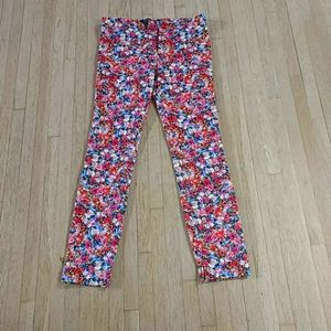 Zara Woman Floral Print Stretch Skinny Pants XS